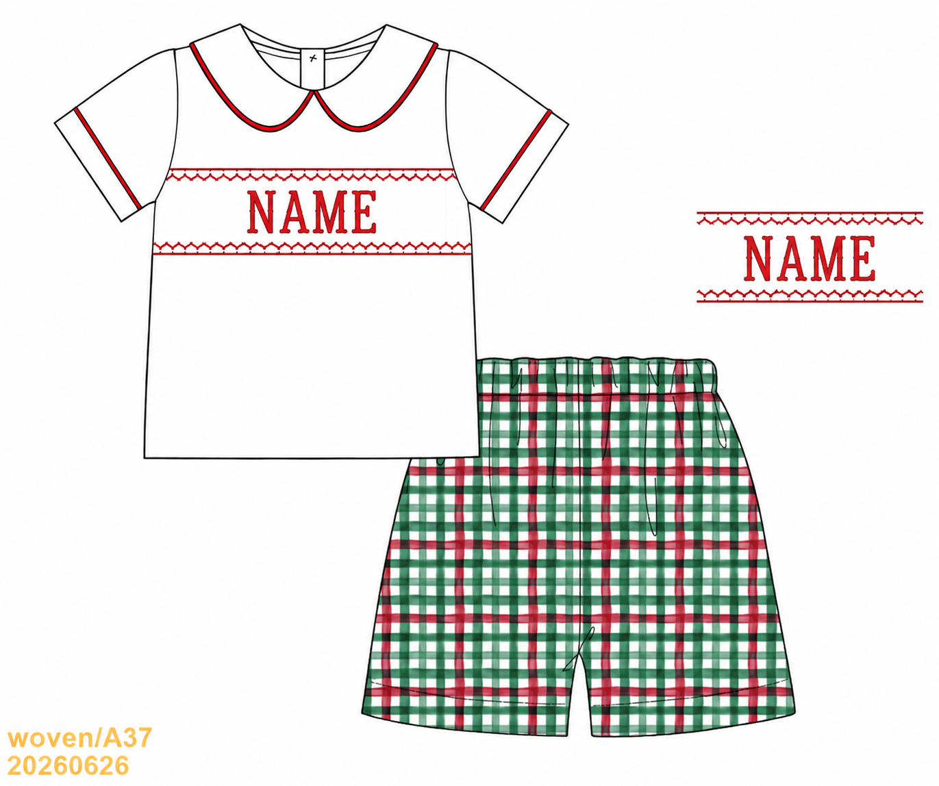 Holiday Traditions - Custom Walker Short Set