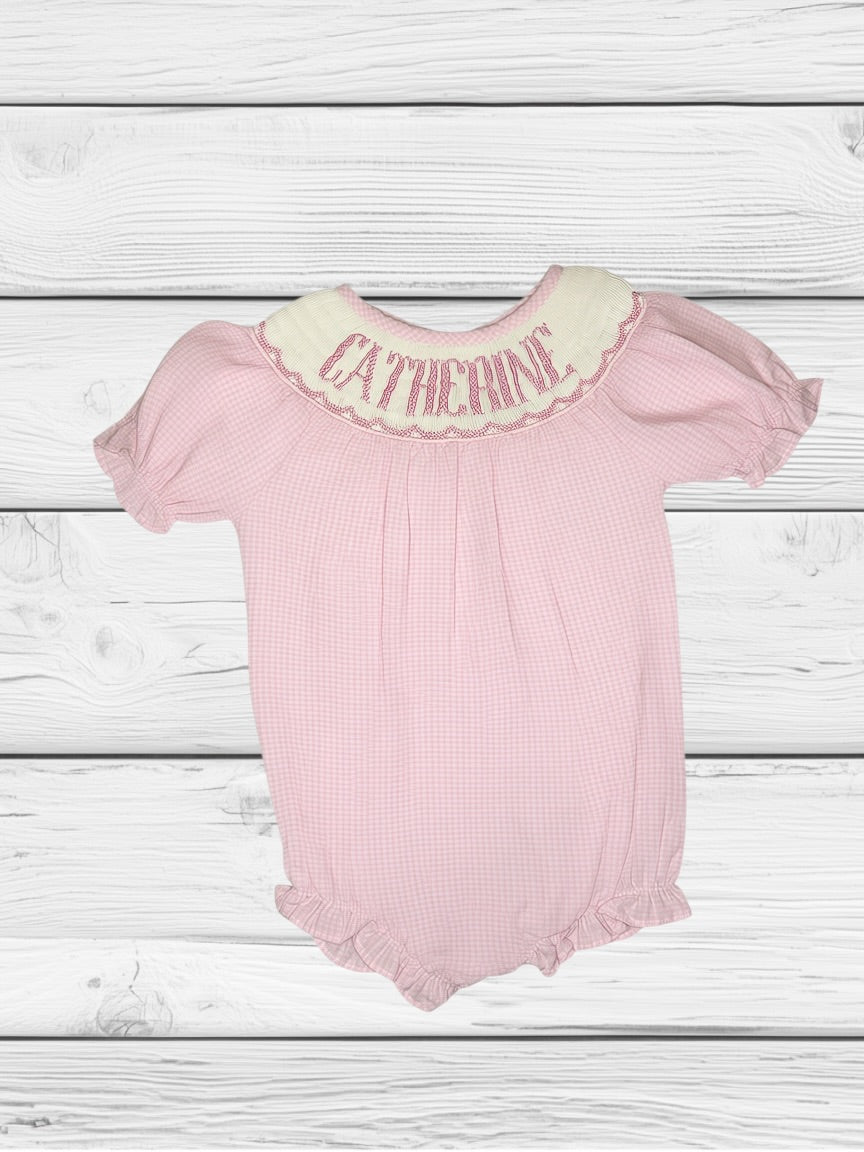 Catherine - 6M - Pinking Gingham - Custom Annie Bubble