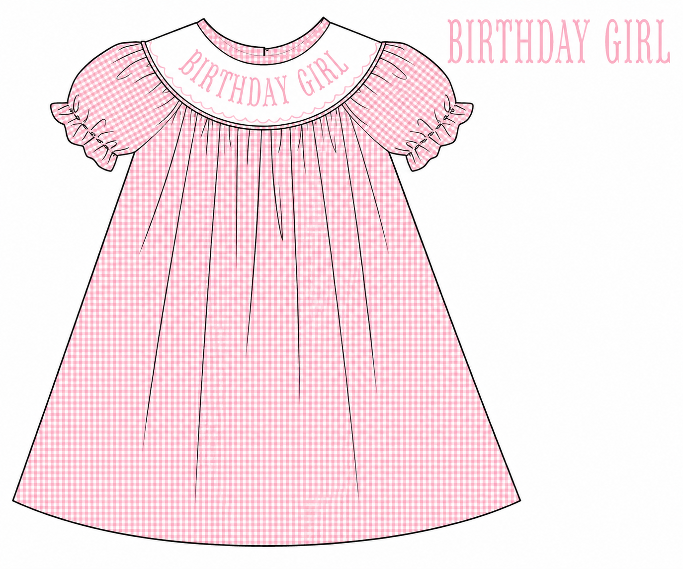 Pinking Gingham - Birthday Girl Emmie Dress