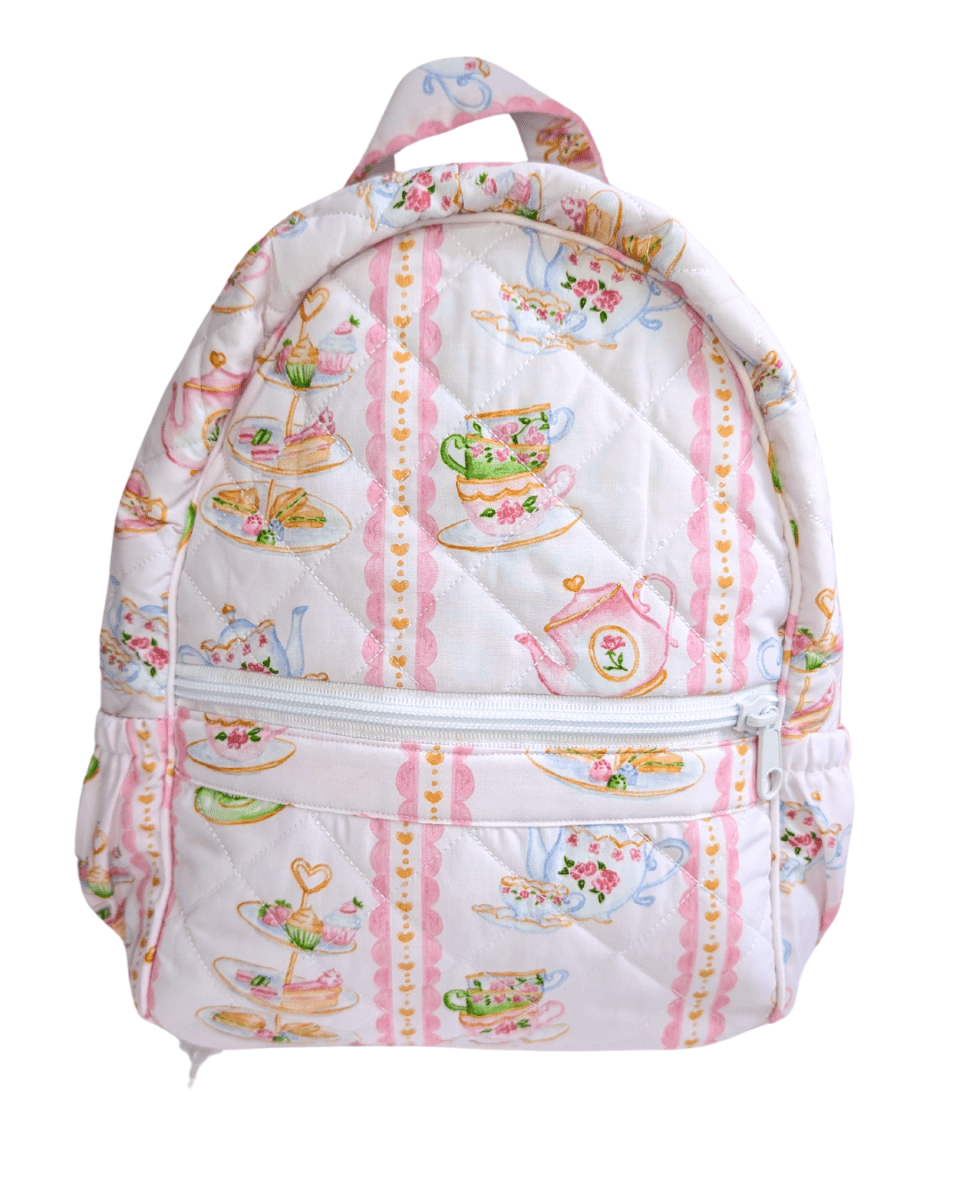 Custom Quilted Backpack - Tea Party - Ann + Reeves Kids