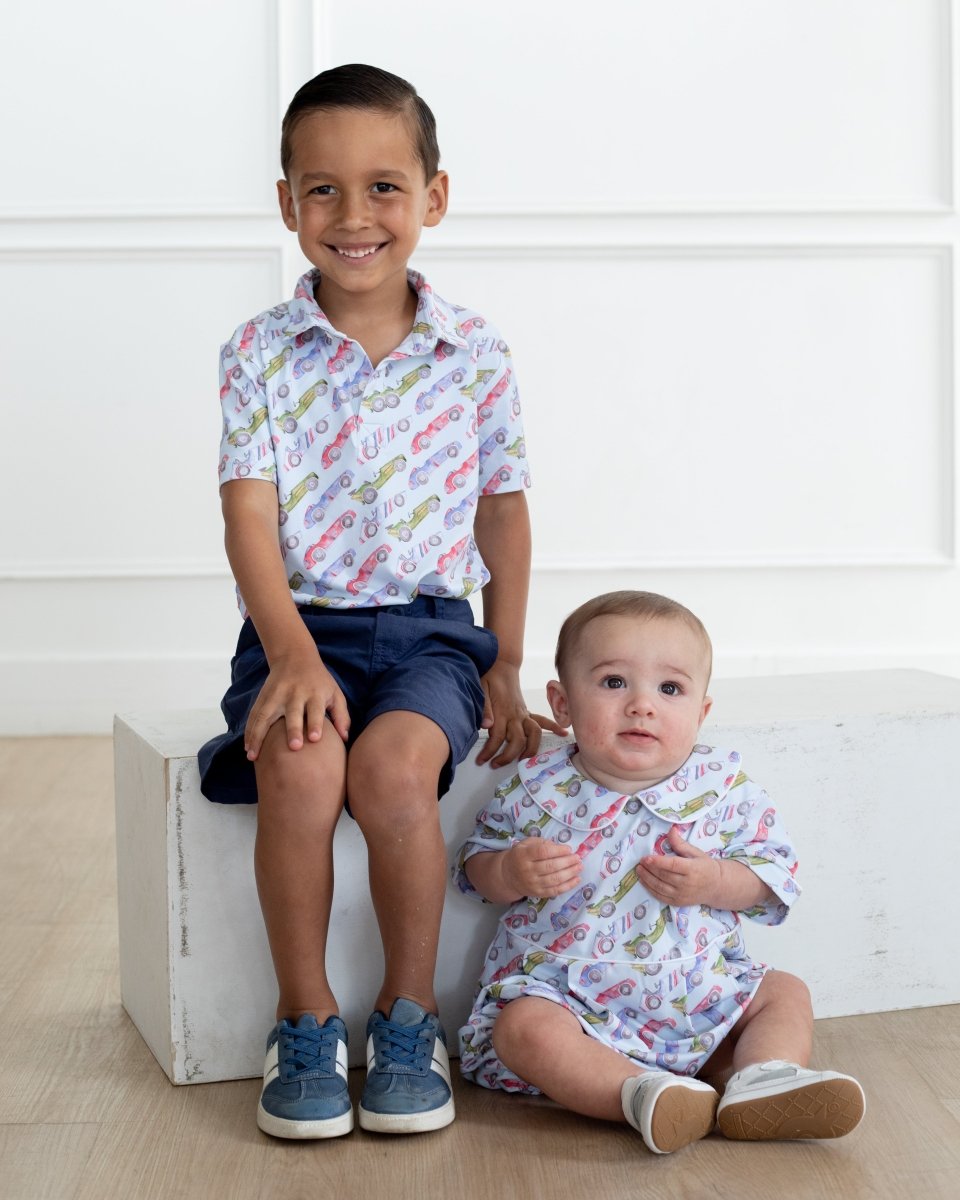 Driving Dapper - Boys Bubble - Ann + Reeves Kids