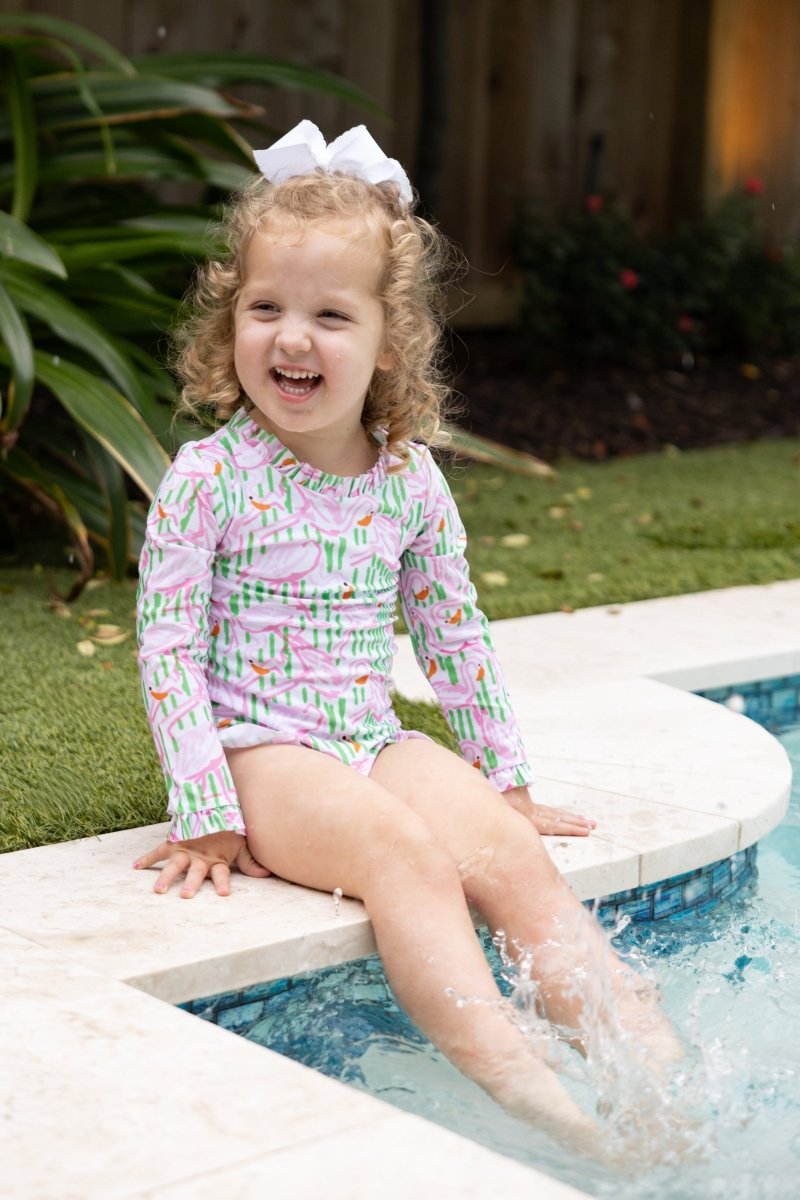 Flamingo Bay Girls Swim - Ann + Reeves Kids