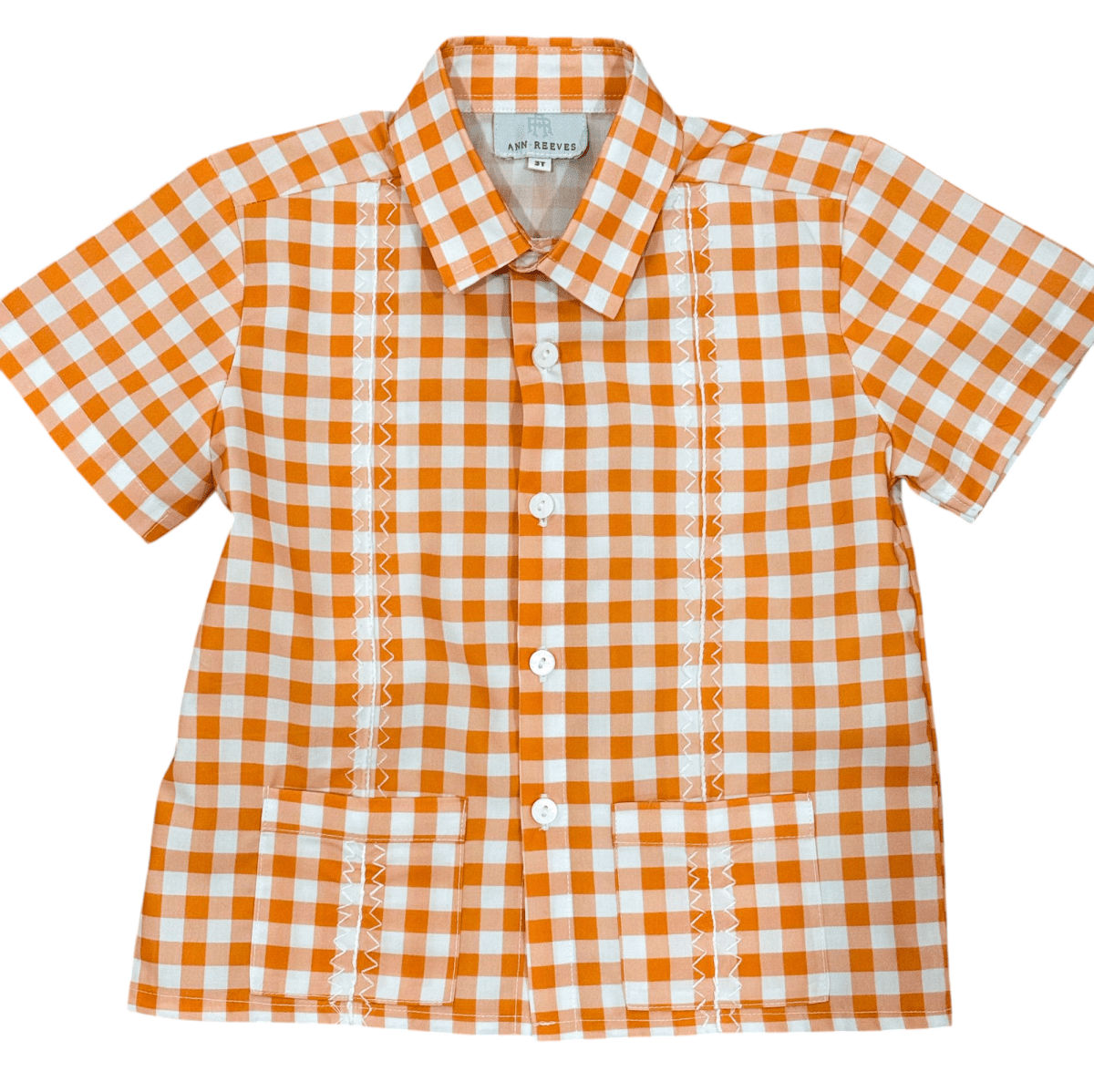Gameday Gingham - Burnt Orange Edition - Boys Shirt - Ann + Reeves Kids