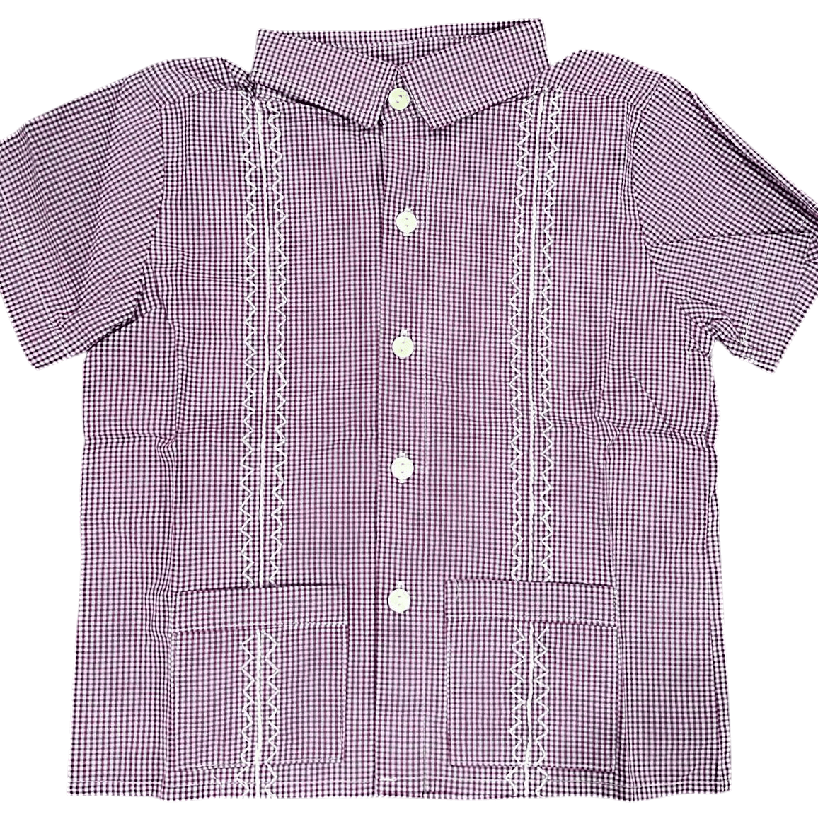 Gameday Gingham - Purple Edition - Boys Shirt - Ann + Reeves Kids