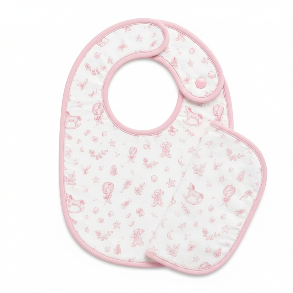 A Little Baby Girls Bundle - Bib and Burp Cloth