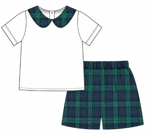 Evergreen Plaid - Walker Short Set