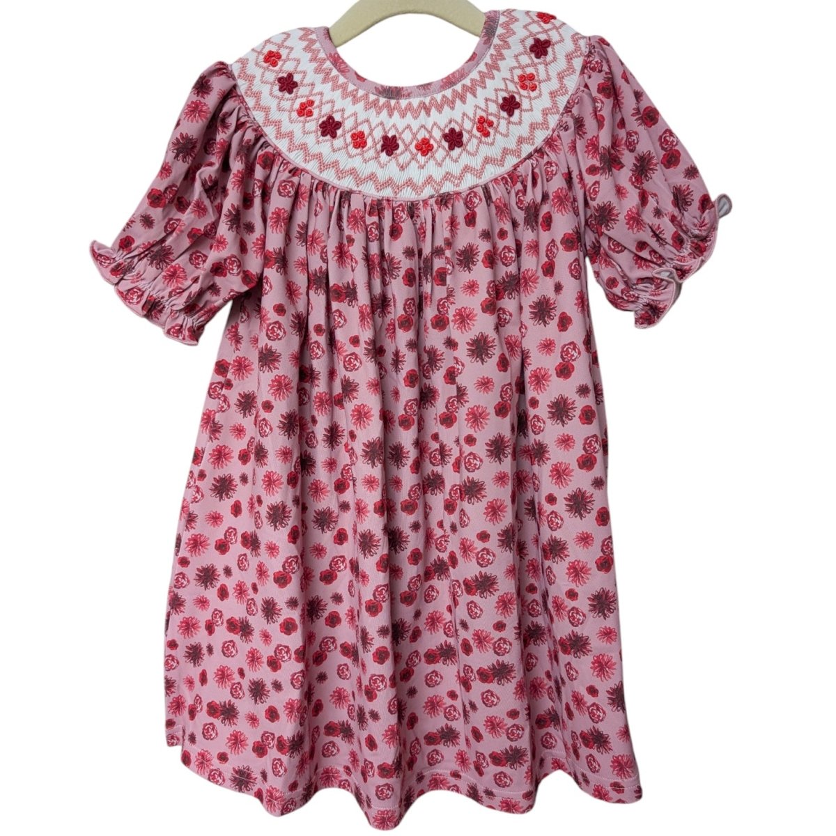 Pom Pom Party - Maroon Edition - Emmie Dress - Ann + Reeves Kids