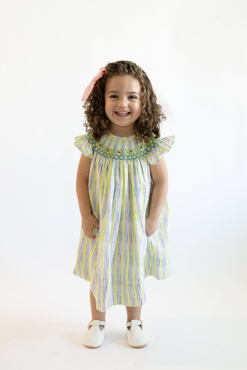 Sugar Stripes Emily Dress - Ann + Reeves Kids