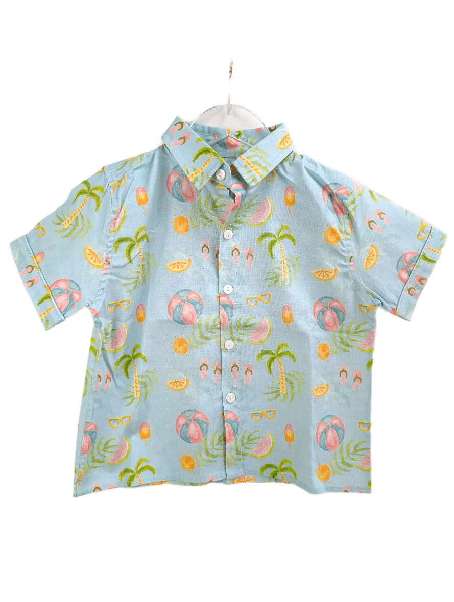Tropical Tides Button Down - Ann + Reeves Kids