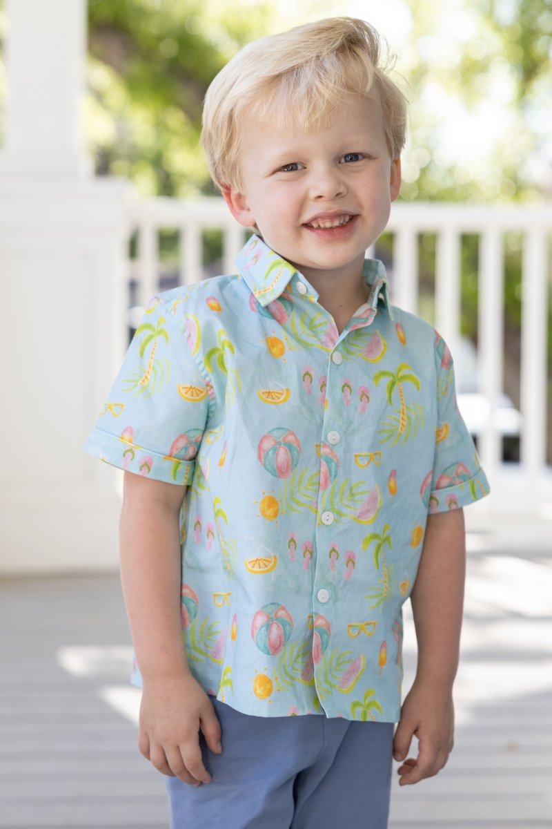 Tropical Tides Button Down - Ann + Reeves Kids