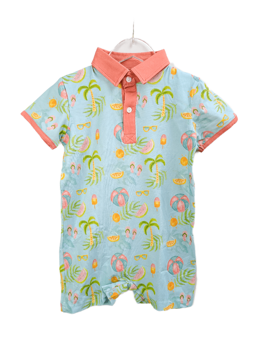 Tropical Tides - Jackson Romper - Ann + Reeves Kids
