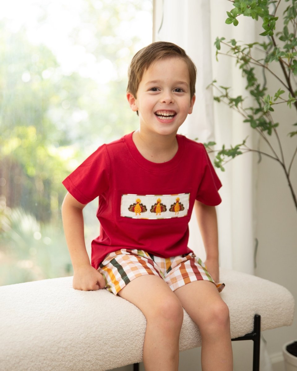 Turkey Please - Robert Shorts - Ann + Reeves Kids