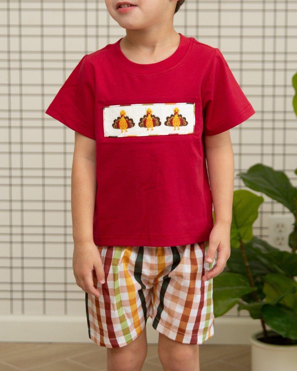 Turkey Please - Robert Shorts - Ann + Reeves Kids