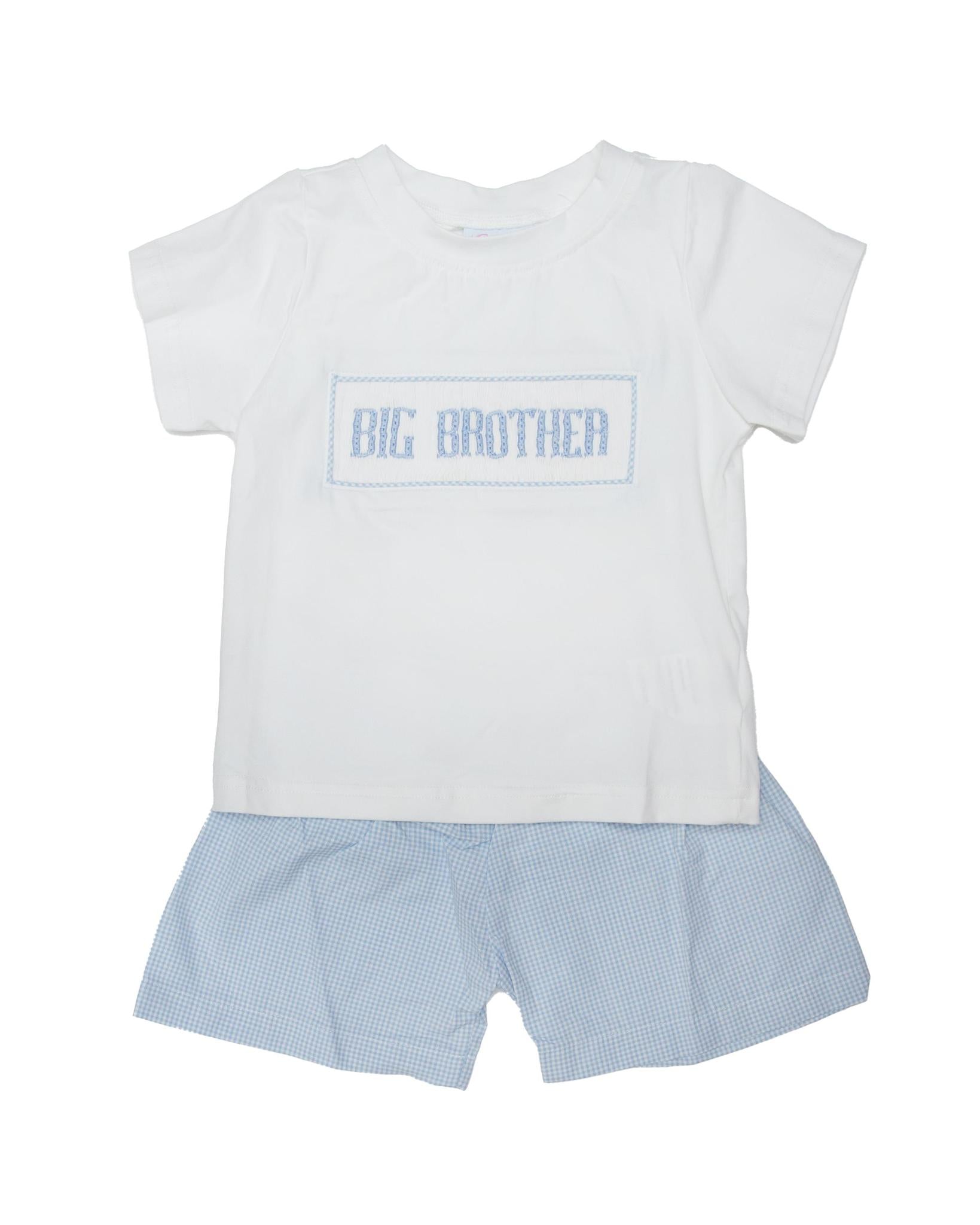 Big Brother - Blue Gingham Robert Shorts Set