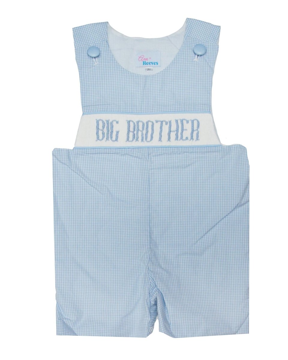 Big Brother - Blue Gingham Anderson Jon Jon - Ann + Reeves Kids