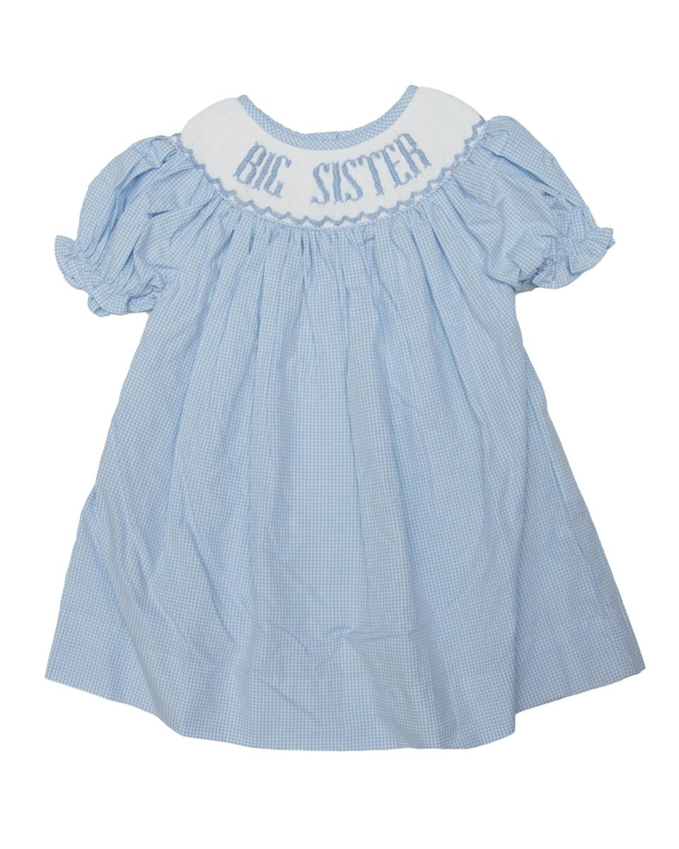 Big Sister - Blue Gingham Emmie Dress - Ann + Reeves Kids