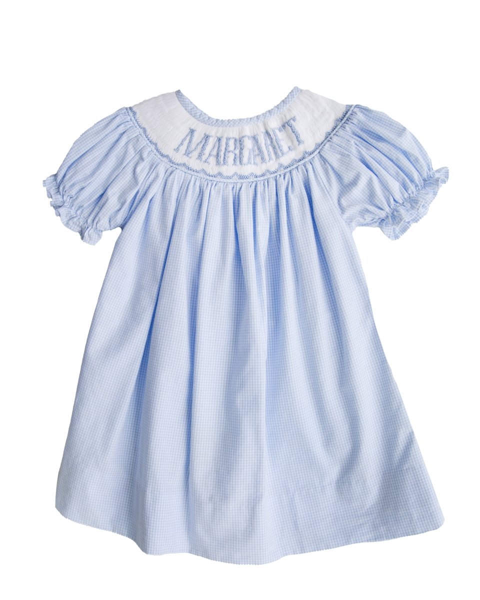 Gingham Got The Blues - Custom Emmie Dress - Ann + Reeves Kids