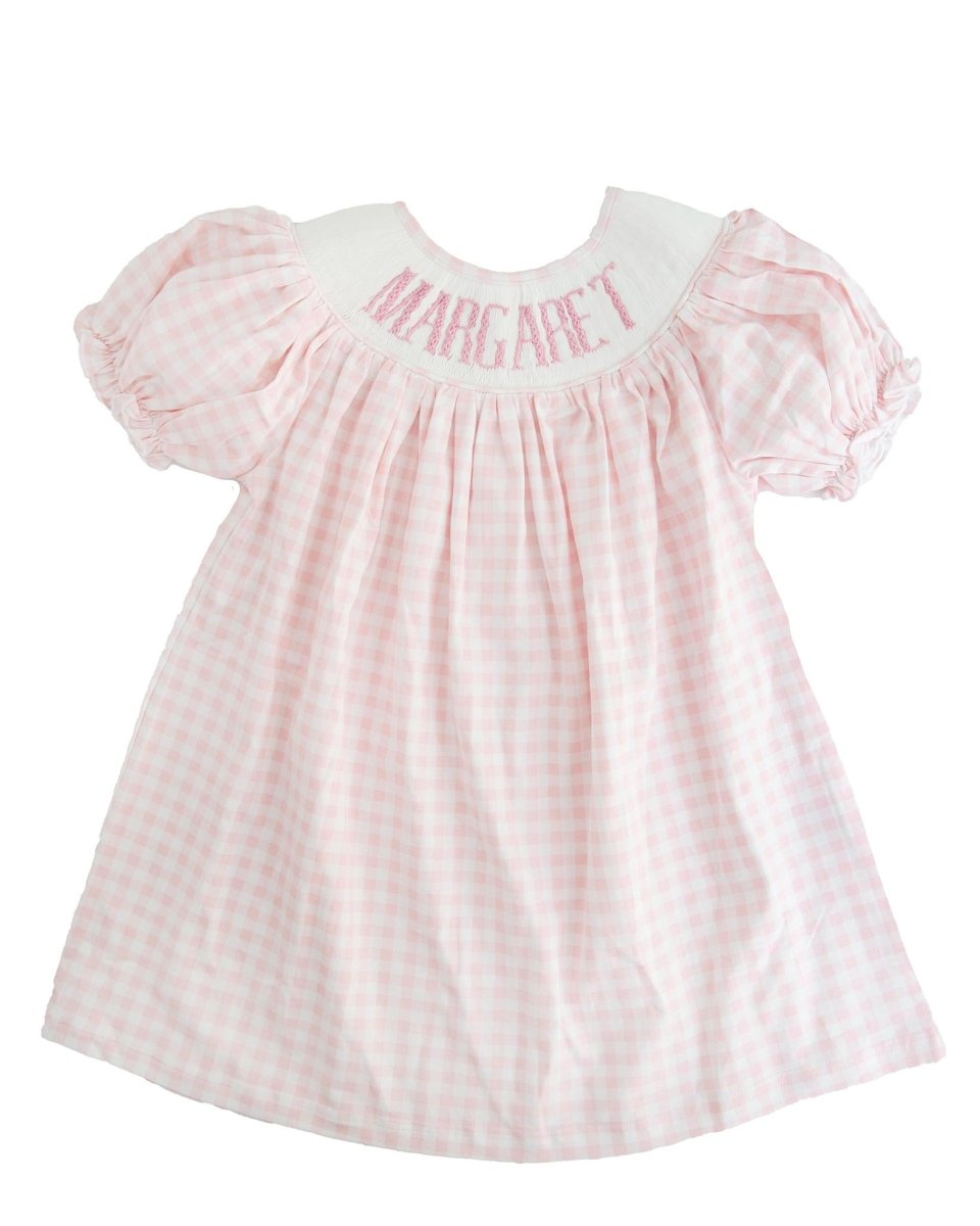 Knit Pink Gingham - Custom Emmie Dress - Ann + Reeves Kids