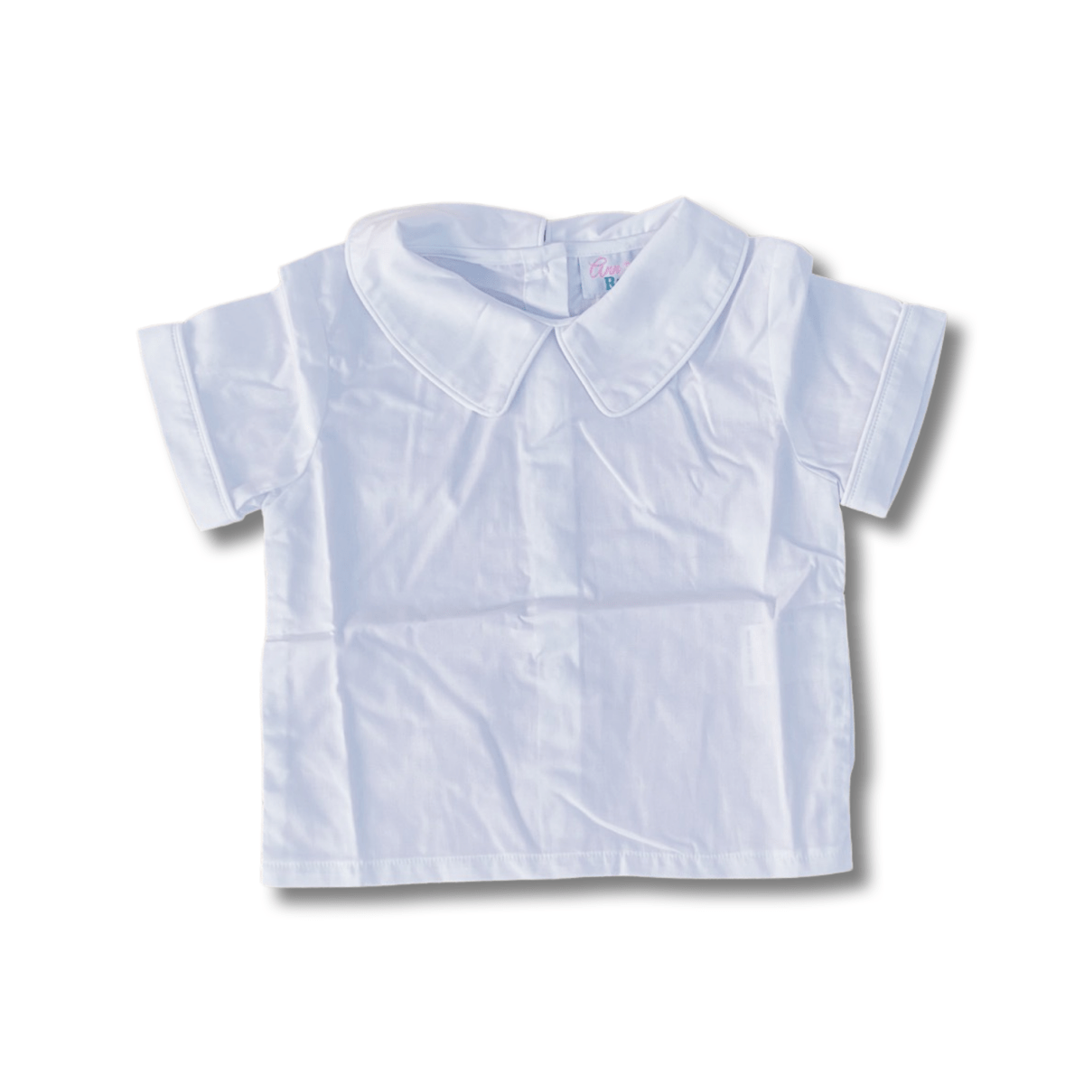 Short Sleeve Peter Pan Collar Shirt - Ann + Reeves Kids