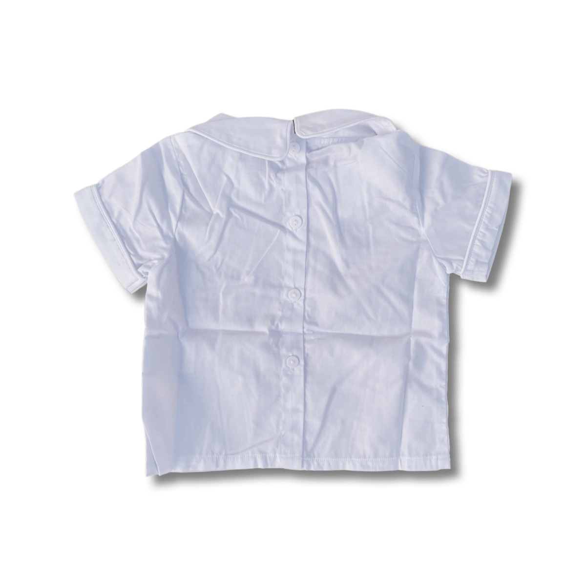 Short Sleeve Peter Pan Collar Shirt - Ann + Reeves Kids