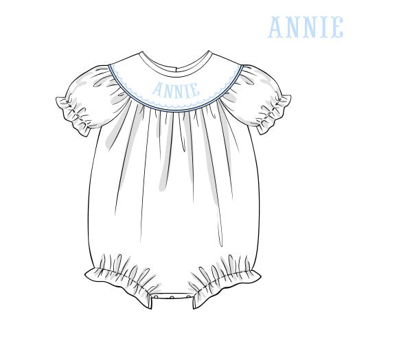 Simply Blue - Custom Annie Bubble - Ann + Reeves Kids