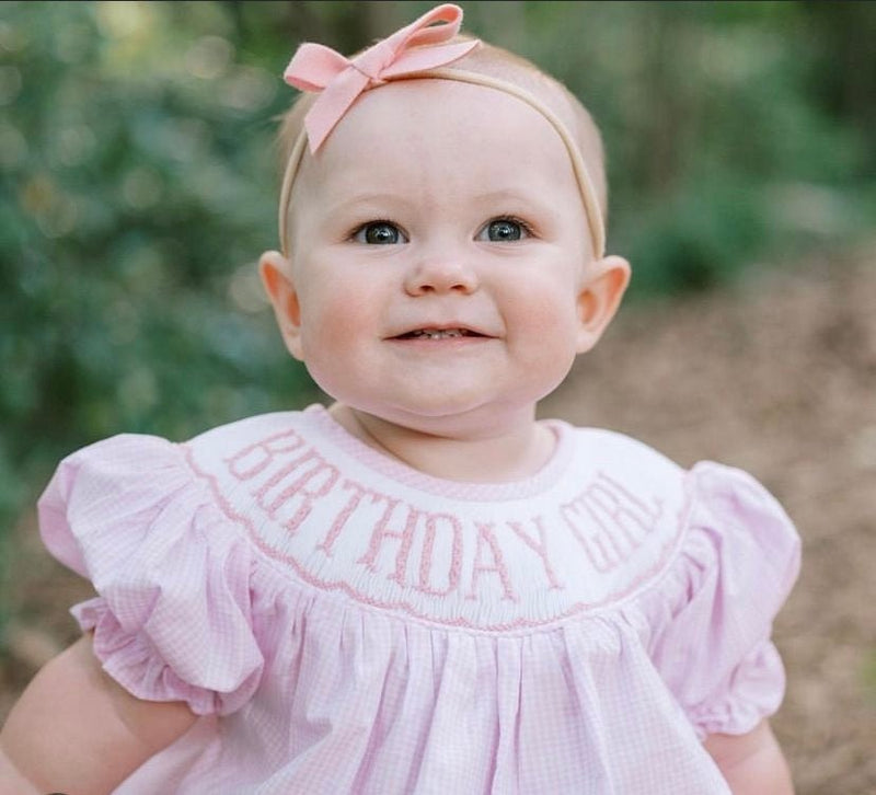 Pinking Gingham - Birthday Girl Annie Bubble
