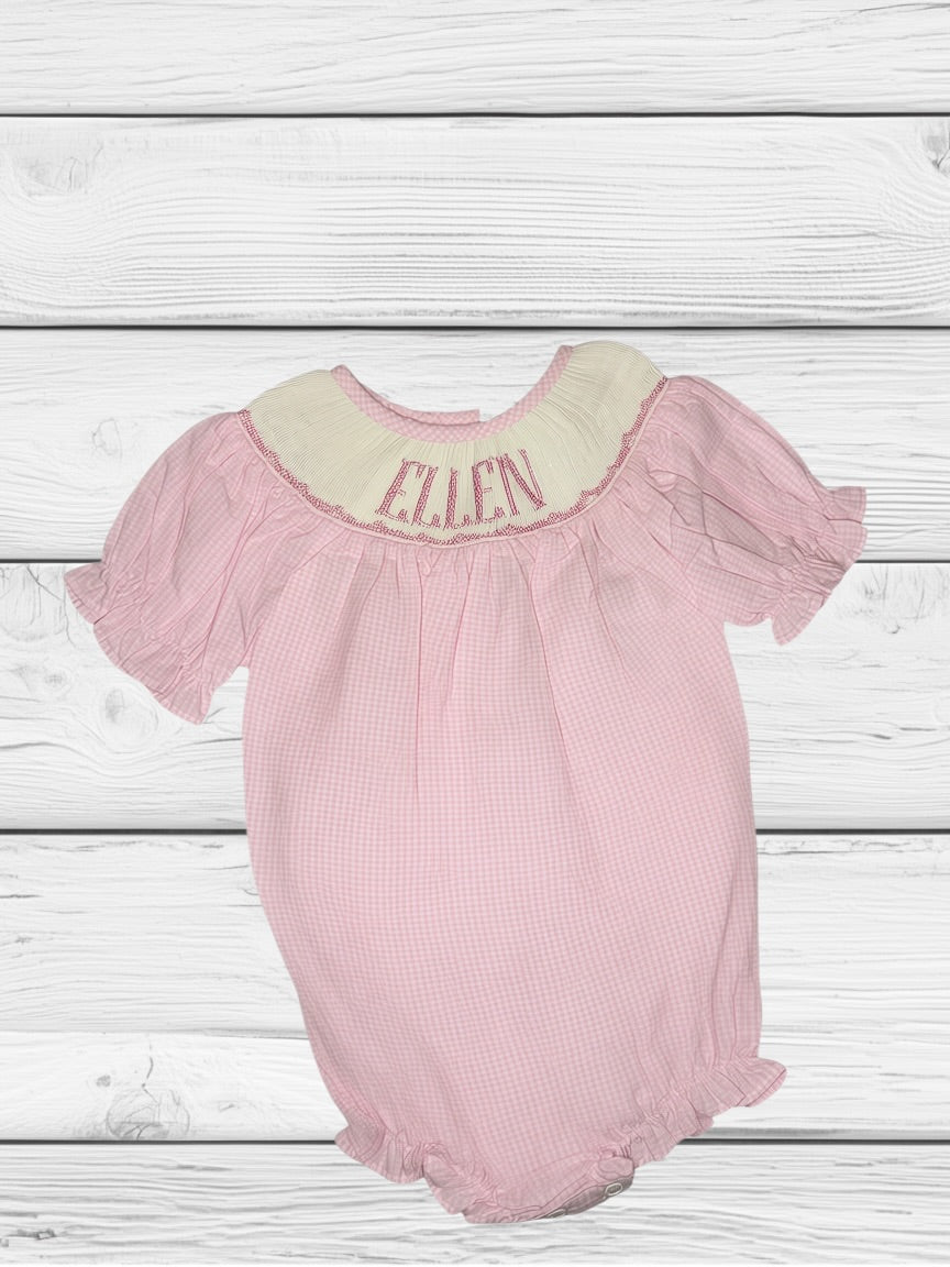Ellen - 6M - Pinking Gingham - Custom Annie Bubble