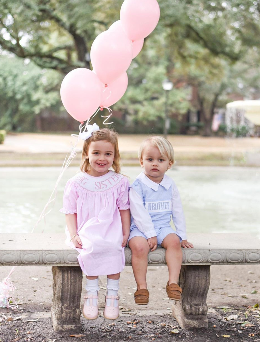 Big Sister - Pink Gingham Emmie Dress - 6 - Customizable Children's Boutique Clothing - Children's Boutique Clothing