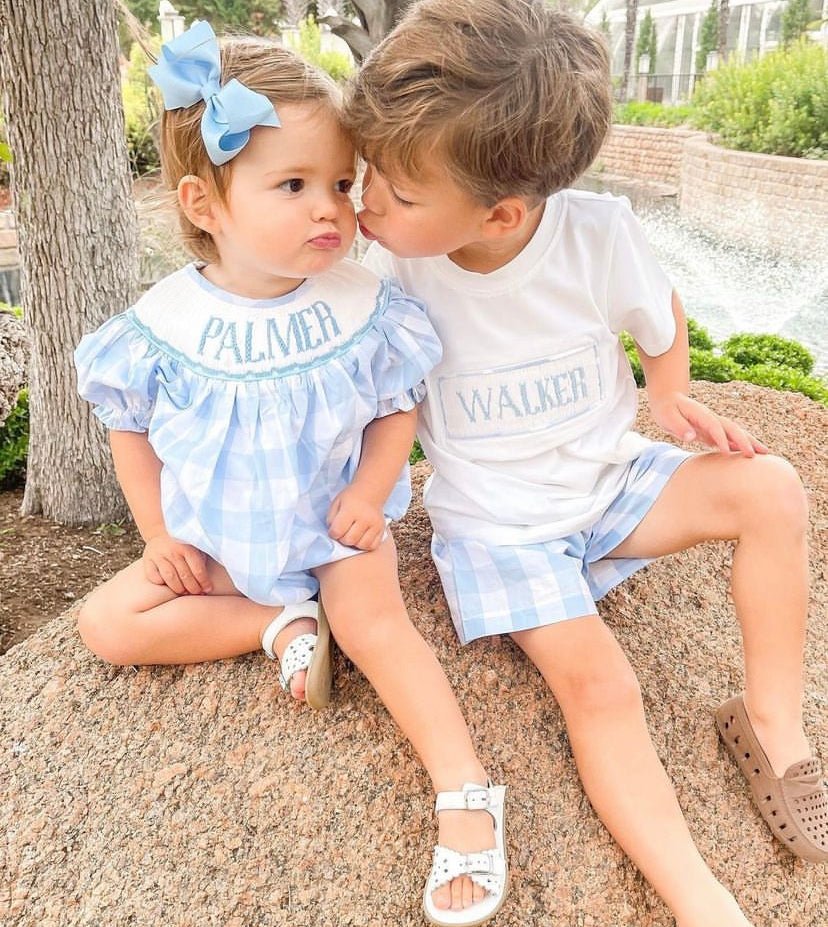 Big Blues - Custom Robert Shorts Set - Ann + Reeves Kids