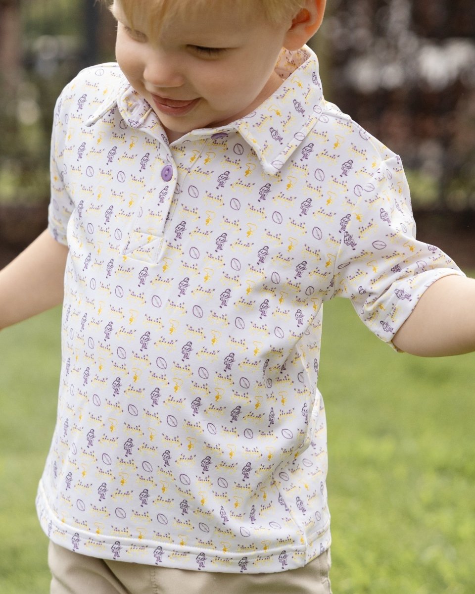 Campus Classics - Purple Edition - Boys Polo - Ann + Reeves Kids