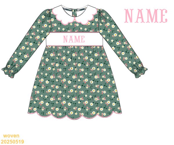 Corduroy Floral - Custom Dress - Ann + Reeves Kids
