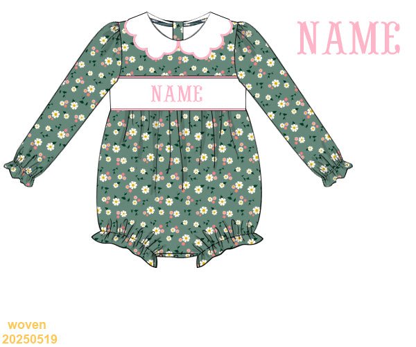 Corduroy Floral - Custom Ellie Bubble - Ann + Reeves Kids