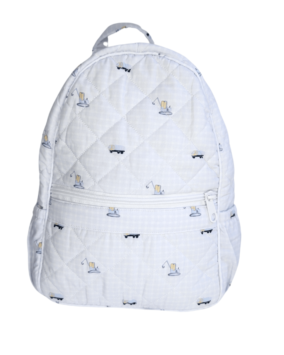 Custom Quilted Backpack - Construction Crew - Ann + Reeves Kids