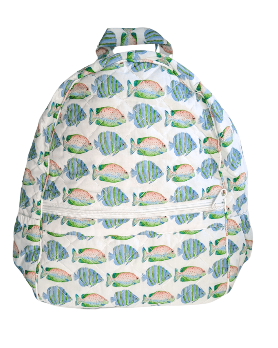 Custom Quilted Backpack - Gone Fishing - Ann + Reeves Kids