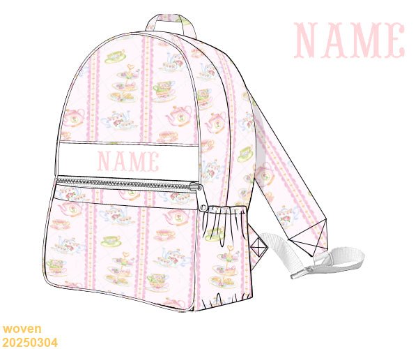 Custom Quilted Backpack - Tea Party - Ann + Reeves Kids