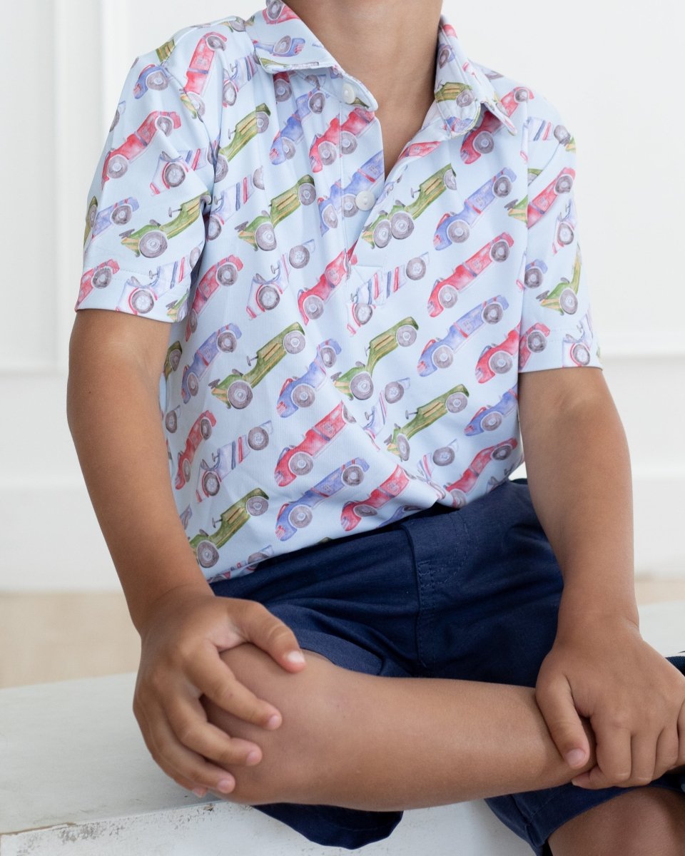 Driving Dapper - Boys Polo - Ann + Reeves Kids