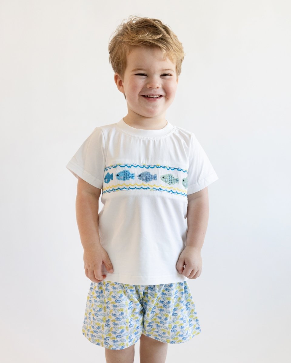 Fishy Fishy Robert Short Set - Ann + Reeves Kids