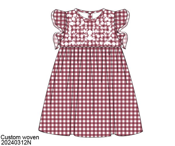 Gameday Gingham - Maroon Edition - Girls Dress - Ann + Reeves Kids
