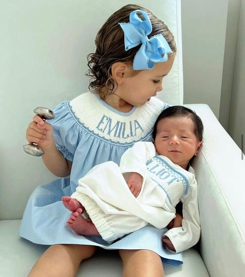 Gingham Got The Blues - Custom Emmie Dress - Ann + Reeves Kids