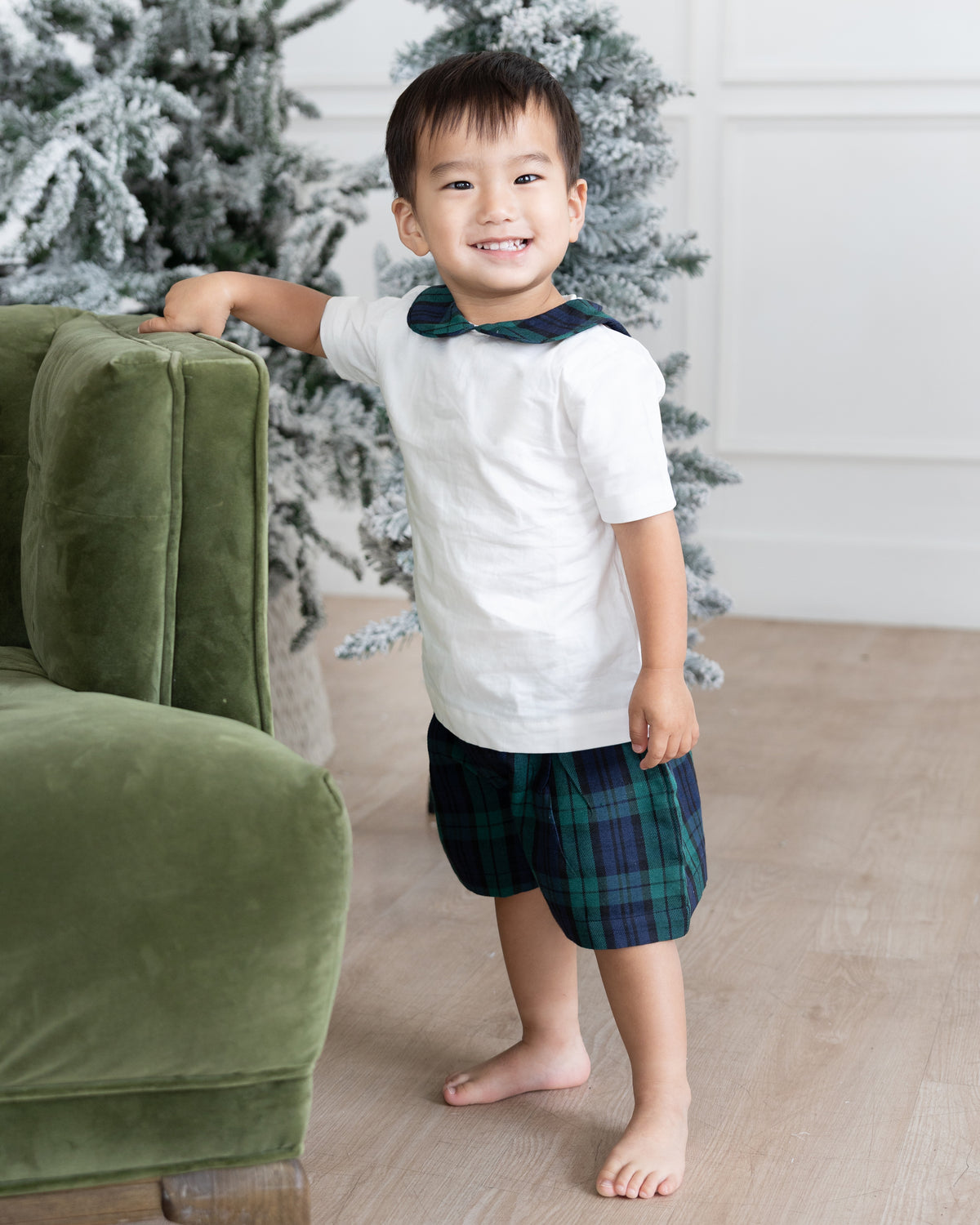 Evergreen Plaid - Walker Short Set