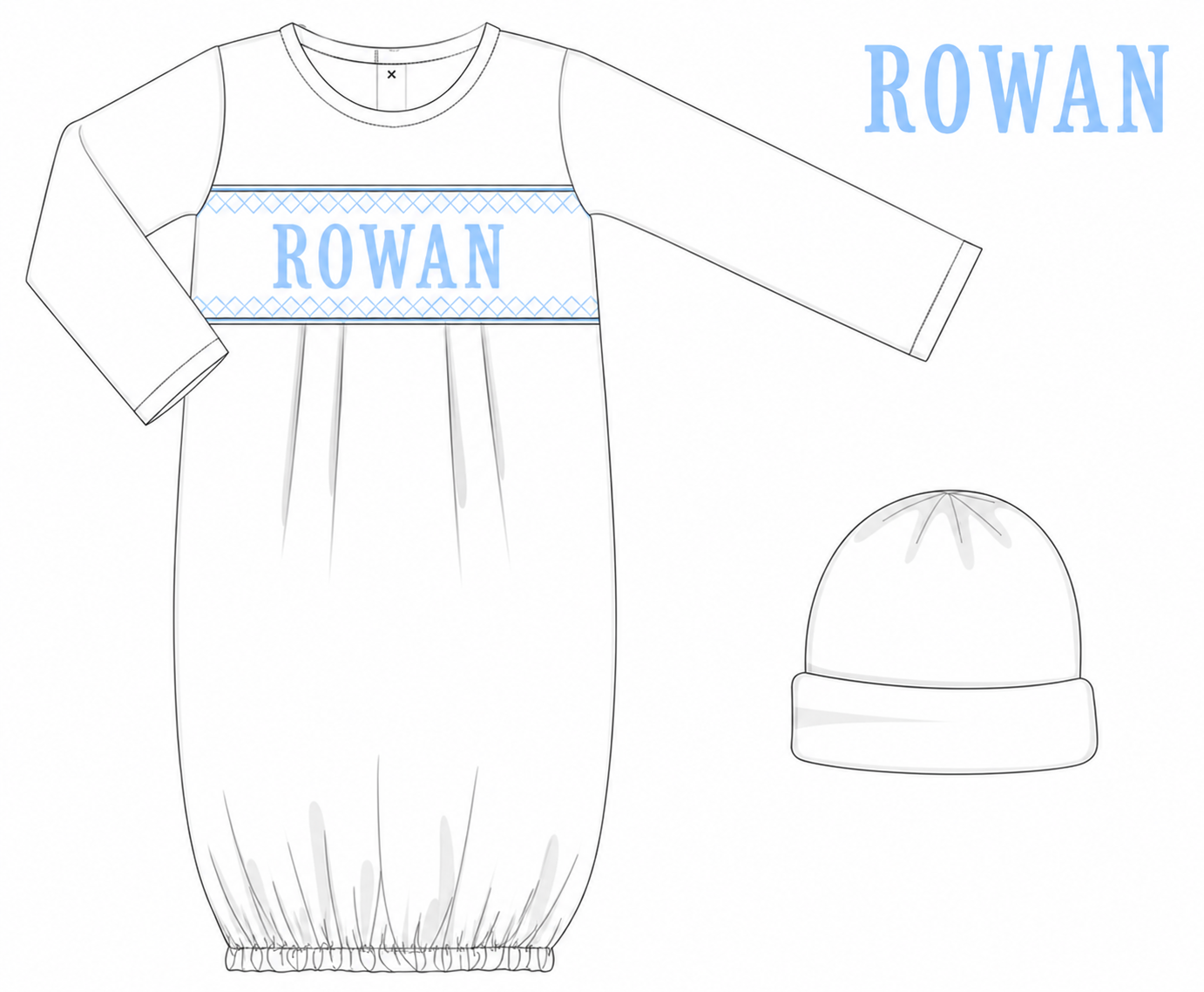 Rowan - NB - Baby Snuggles Gown