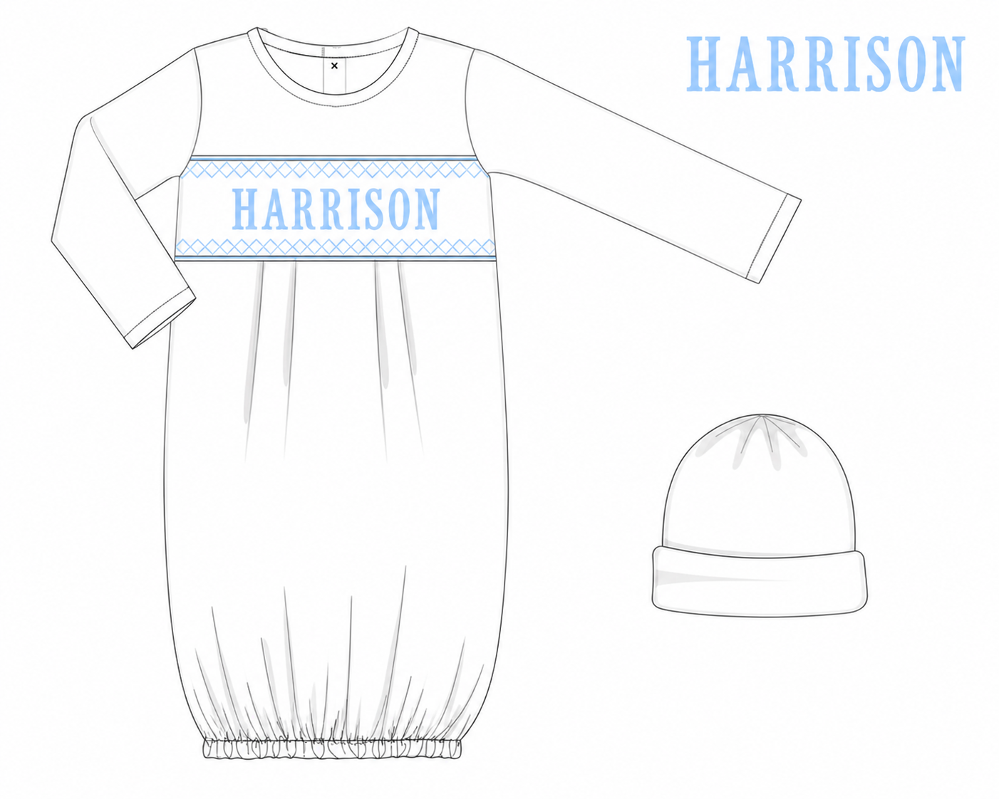 Harrison - 3M - Baby Snuggles Gown