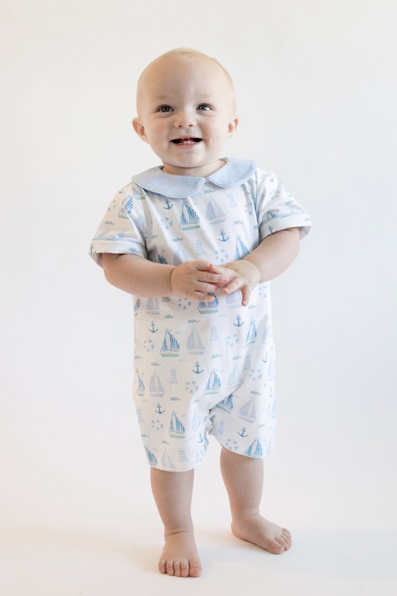 Sweet Seabreeze Jackson Romper - Ann + Reeves Kids
