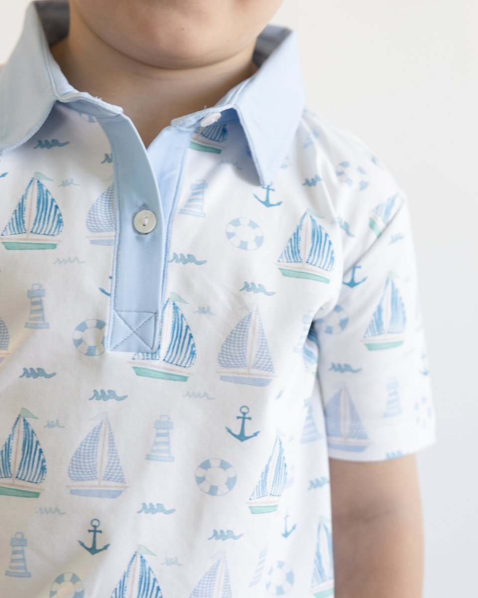 Sweet Seabreeze Teddy Polo - Ann + Reeves Kids