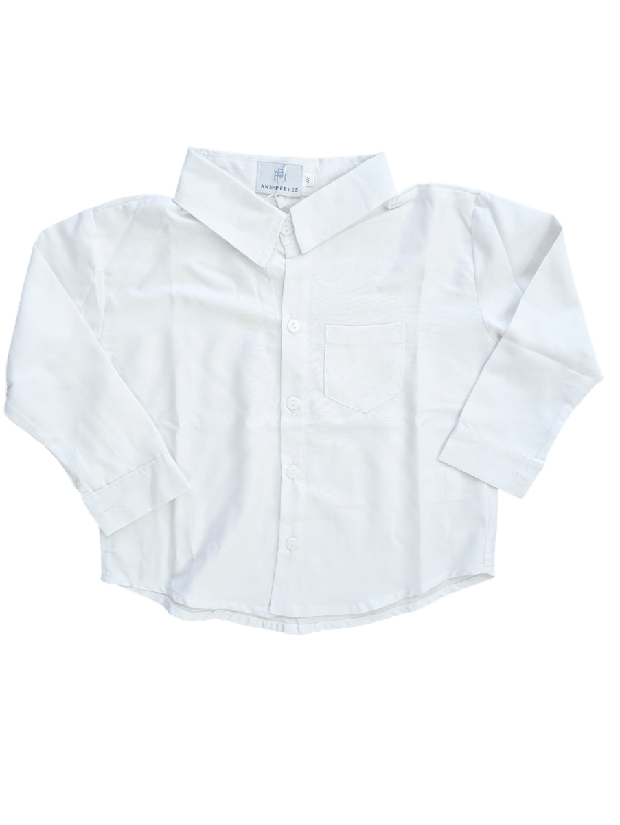 The Anderson Oxford in White - Ann + Reeves Kids