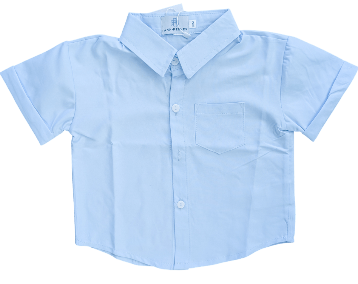 The Hollis Oxford in Light Blue - Ann + Reeves Kids