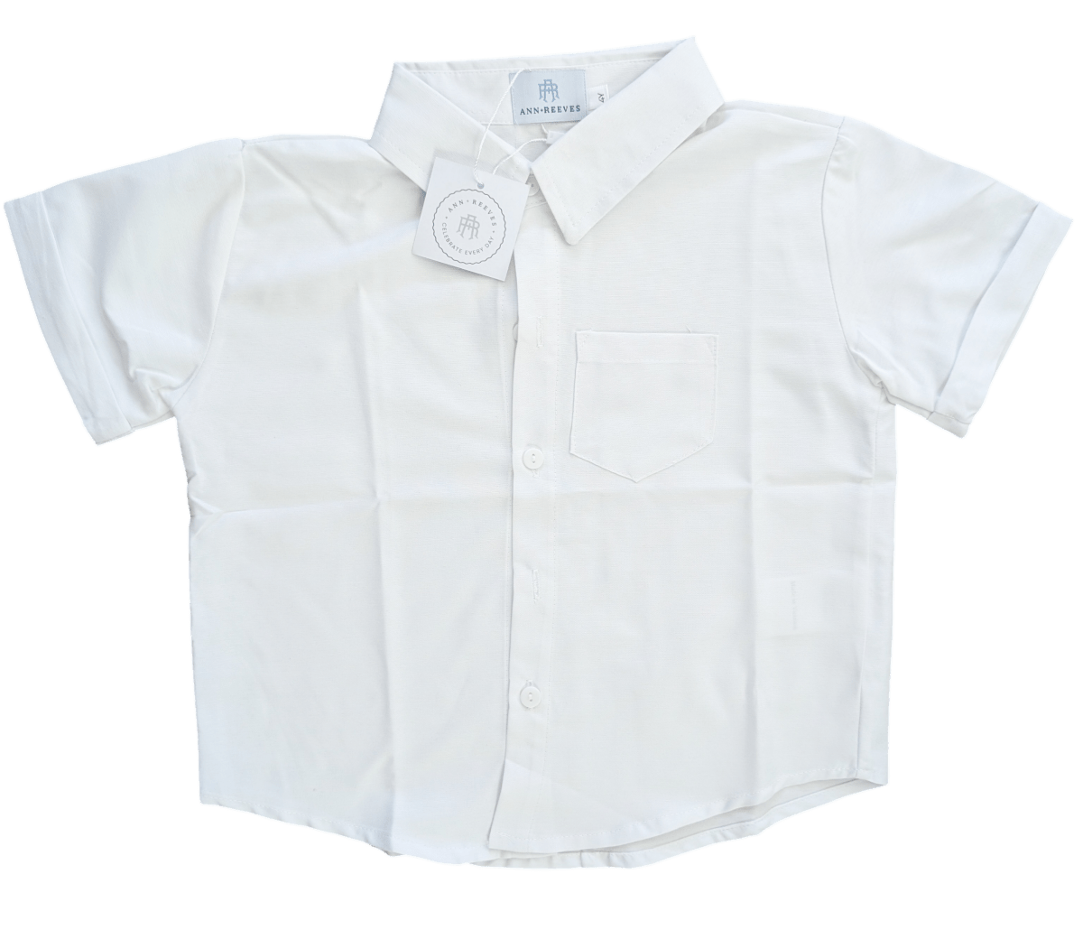 The Hollis Oxford in White - Ann + Reeves Kids