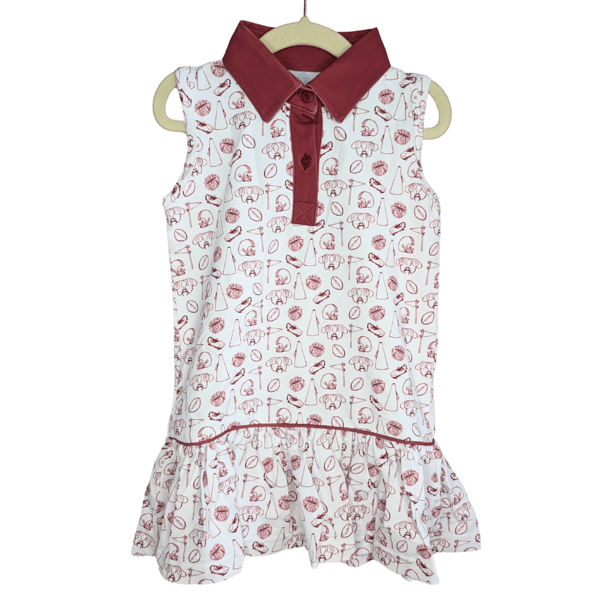 Tiny Tailgaters - Maroon Edition - Girls Dress - Ann + Reeves Kids