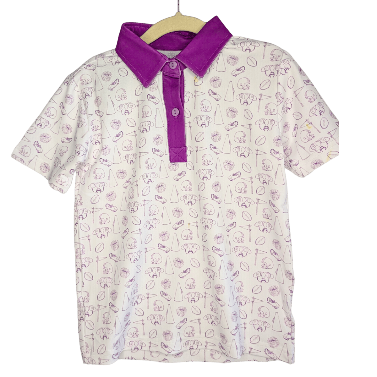 Tiny Tailgaters - Purple Edition - Boys Polo - Ann + Reeves Kids