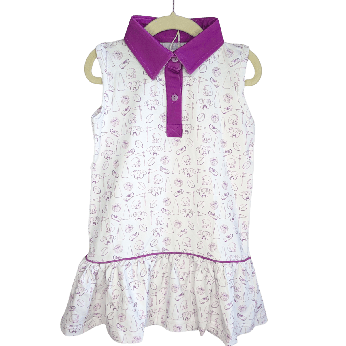 Tiny Tailgaters - Purple Edition - Girls Dress - Ann + Reeves Kids